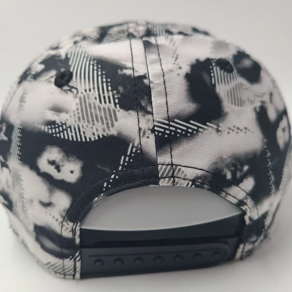 Child Nike Hat Snapback Black White Abstract Pattern Swoosh Logo Sports Outdoors